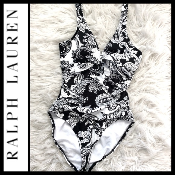 NWOT Ralph Lauren Tummy Control Paisley Swimsuit - Picture 3 of 8
